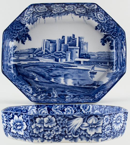 Bowl shallow Conway Castle c1920s